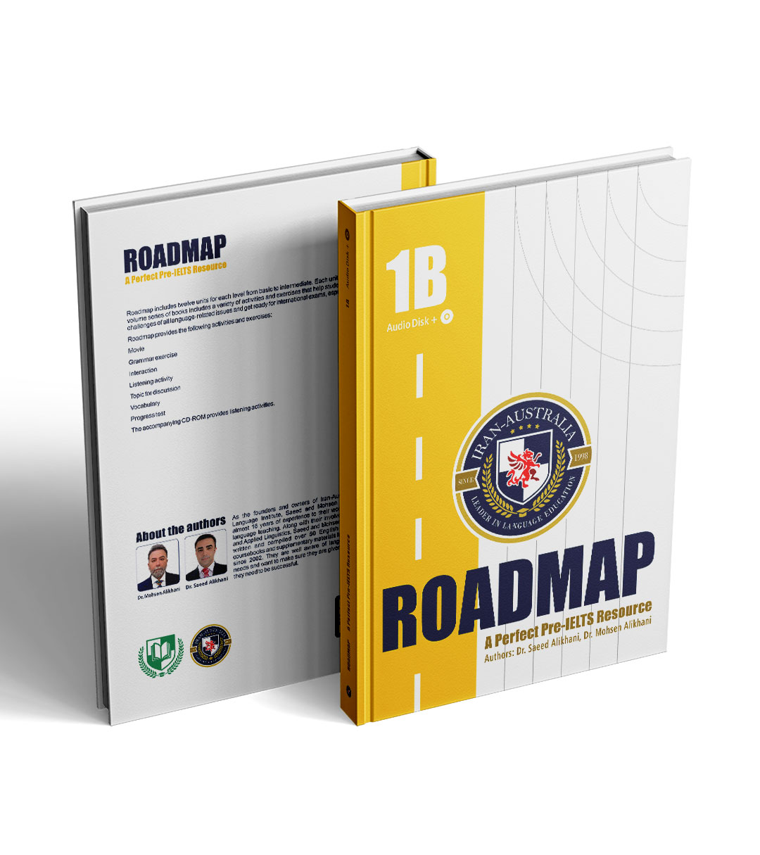 Cover of Roadmap 1B, a beginner-level IELTS preparation book taught at the Iran-Australia Institute