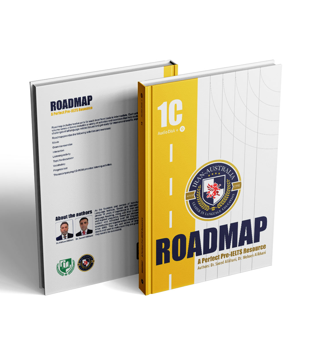 Cover of Roadmap 1C, a beginner-level IELTS preparation book with practical English lessons at the Iran-Australia Institute